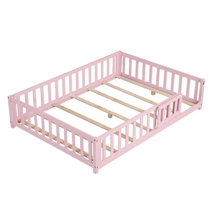 Montessori Toddler Bed With Full Guardrails