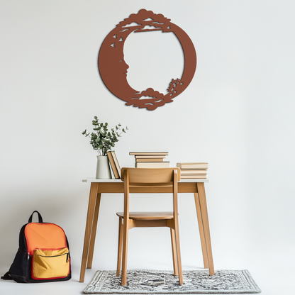 Moon & Stars Metal Wall Art - Celestial-Inspired Steel Wall Decor - KAF029 - Tampa Home & Garden Store