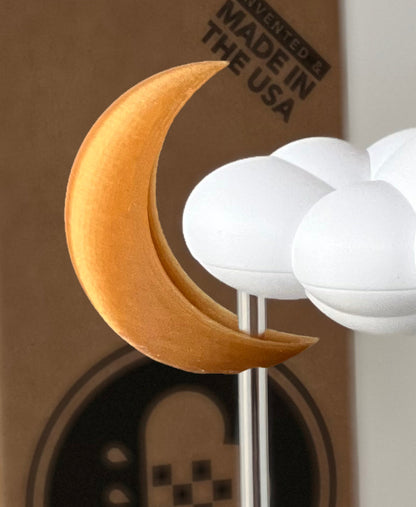 Original Dripping Rain Cloud with Moon Charm