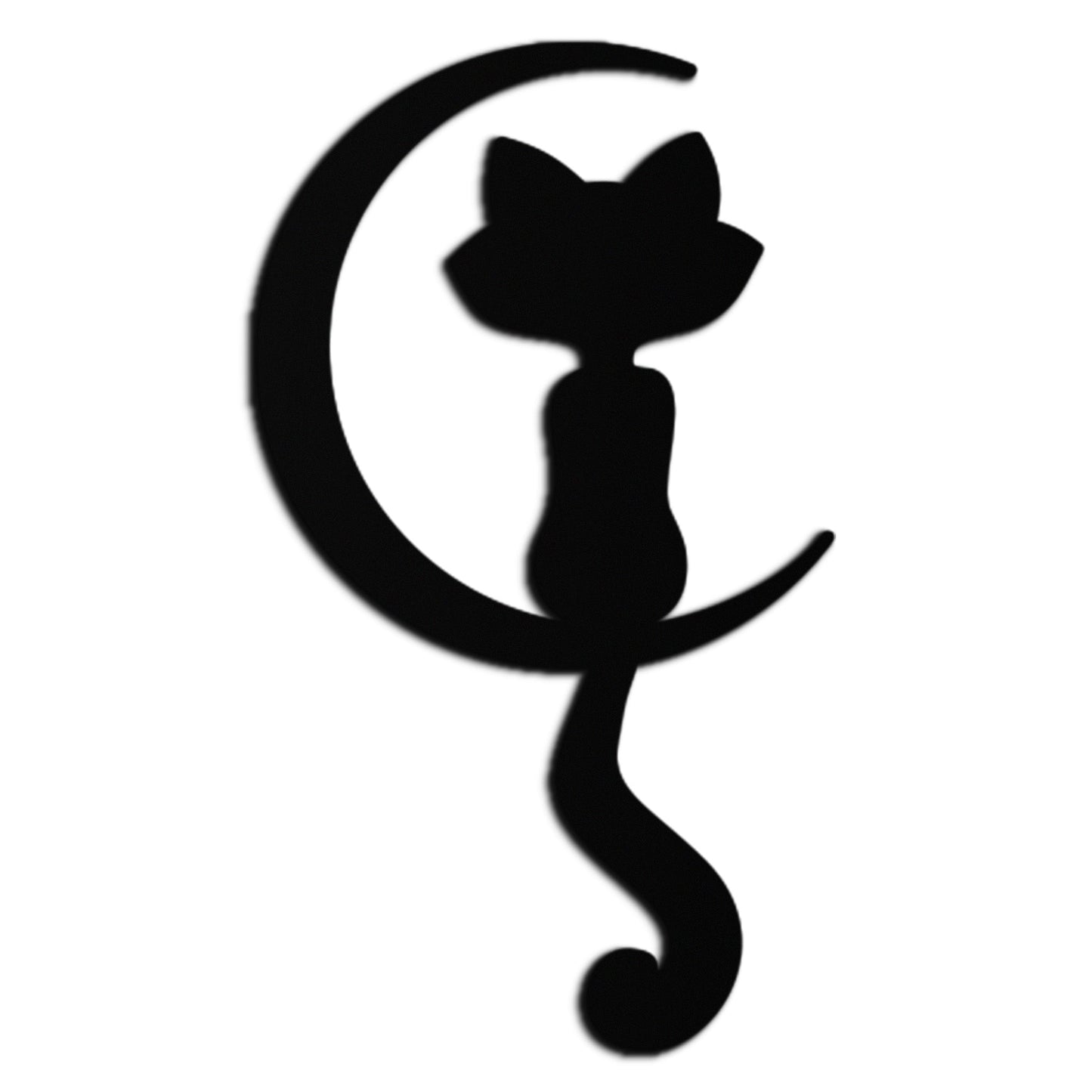 Moonlight Cat Metal Wall Art - Elegant Feline Silhouette Decor - KAF058 - Tampa Home & Garden Store