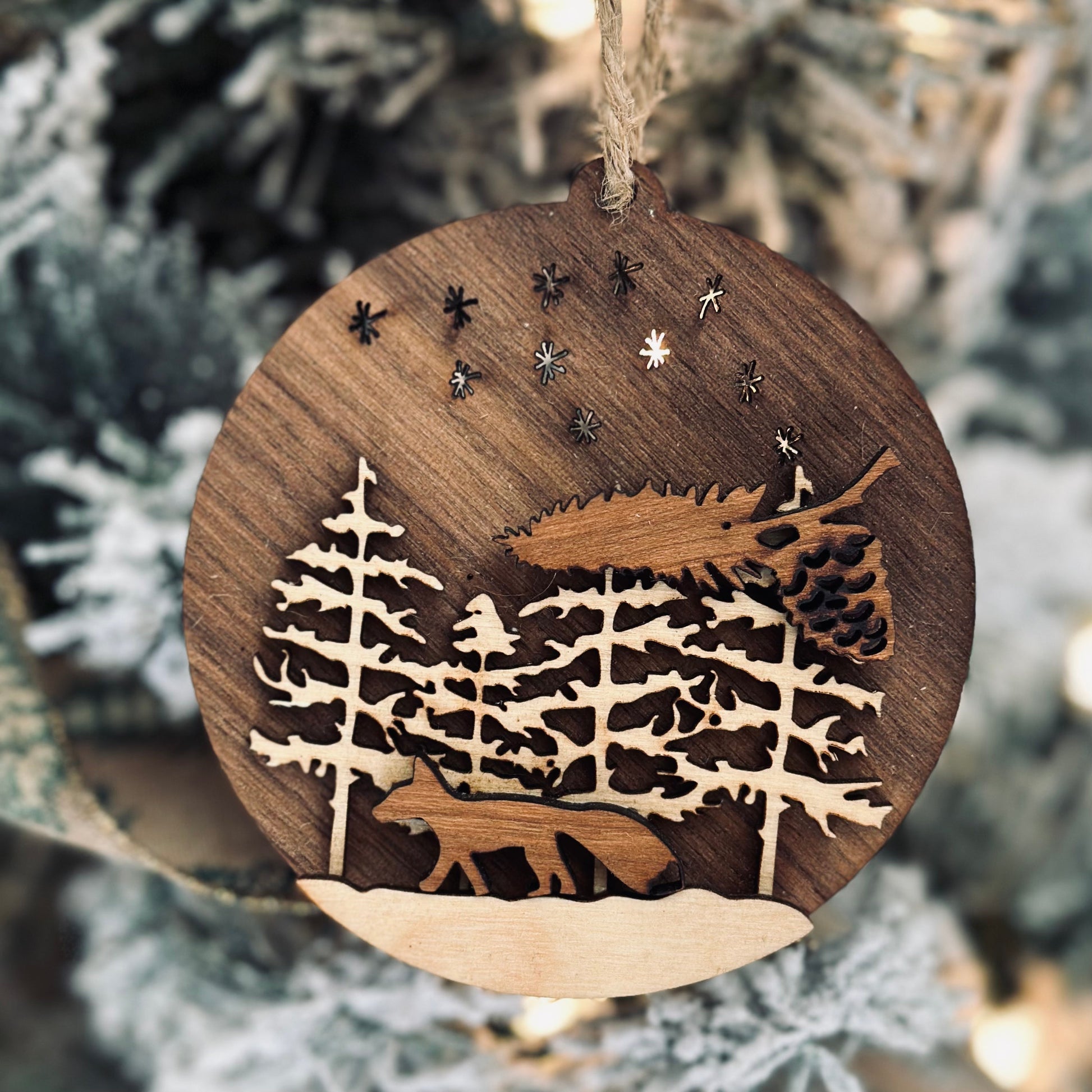 Moose Mountain - Layered 3-D Wooden Ornament Collection by Acorn & Fox - Tampa Home & Garden Store