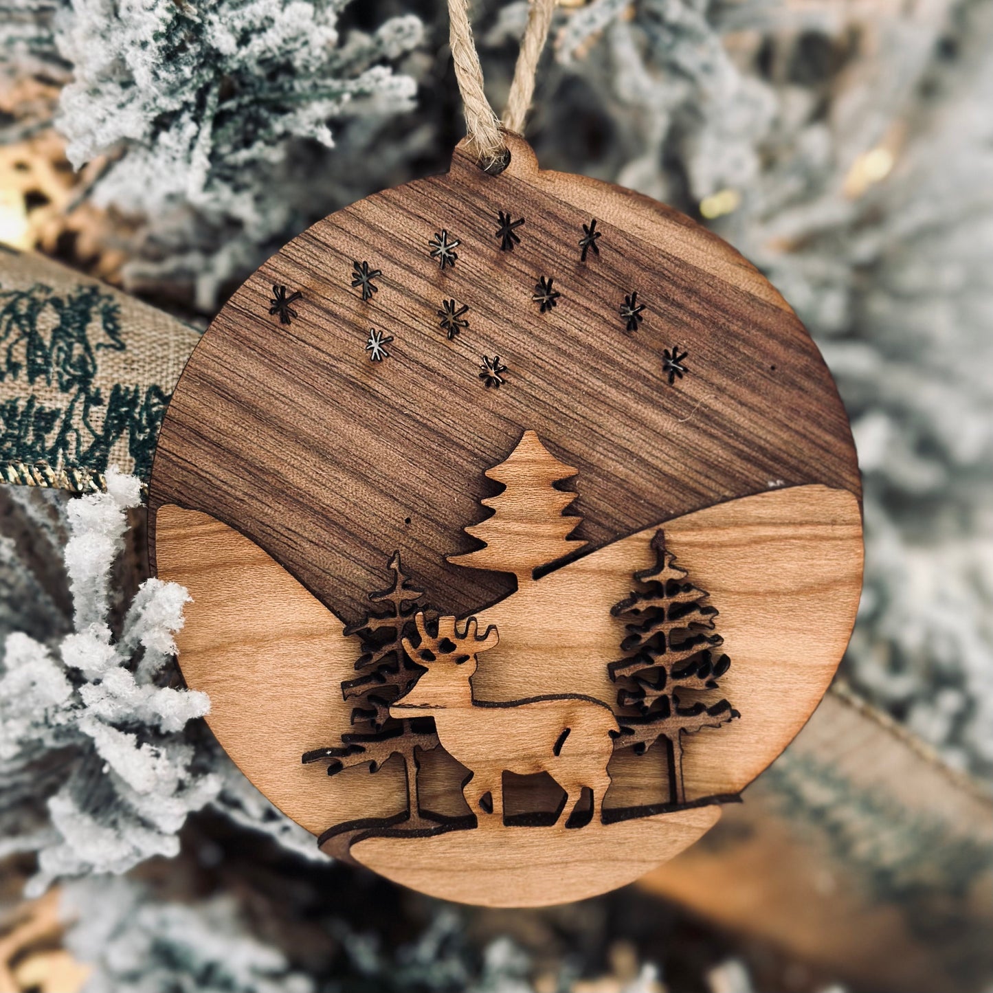 Moose Mountain - Layered 3-D Wooden Ornament Collection by Acorn & Fox - Tampa Home & Garden Store