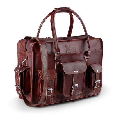 Morgan Leather Briefcase - Tampa Home & Garden Store