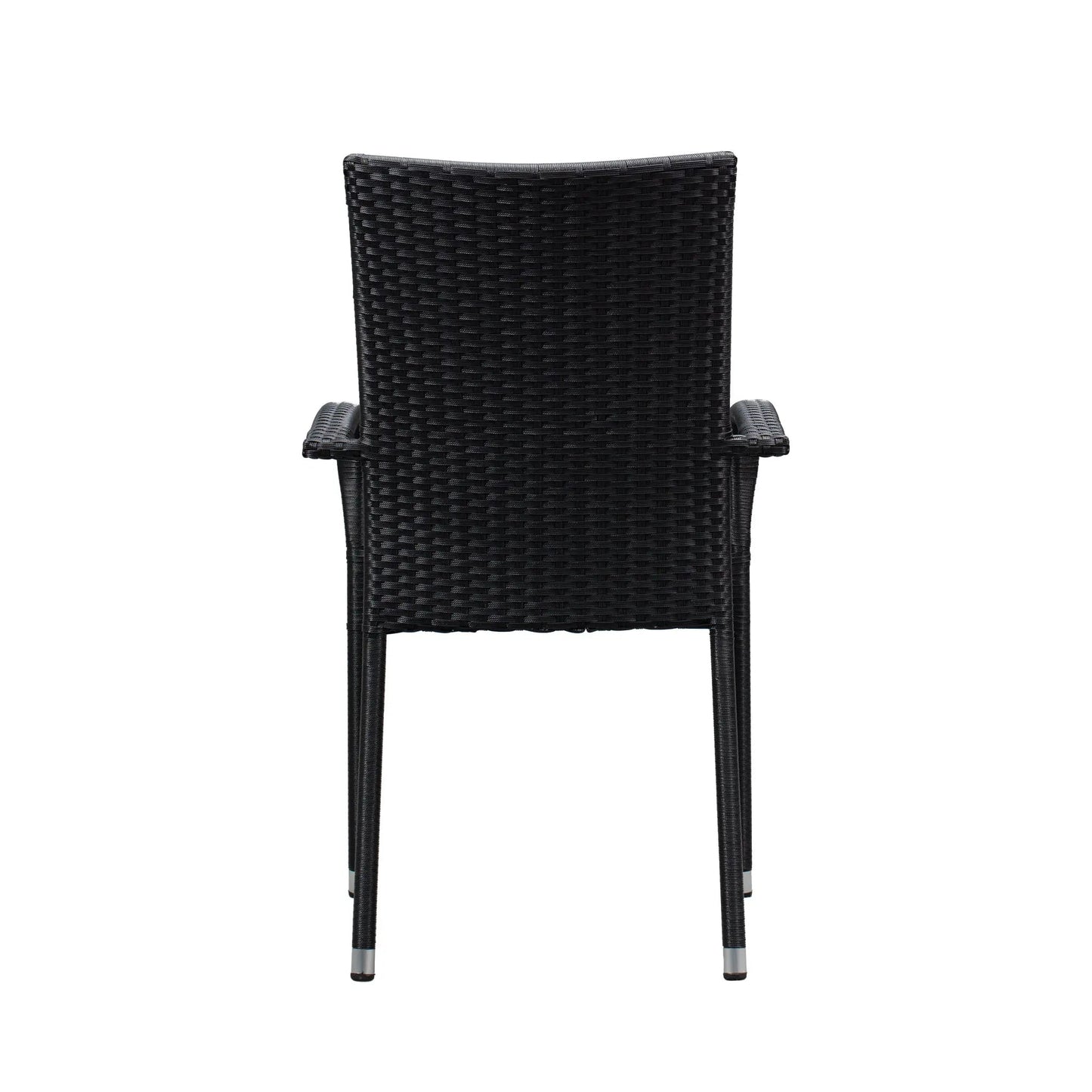 Morgan Black Outdoor Wicker Stacking Chair, set of 4 by Fire Sense/Balkene Home on Tampa Home & Garden Store