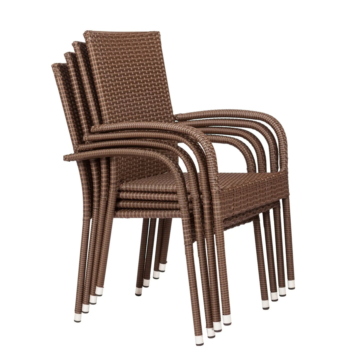Morgan Outdoor Wicker Stacking Chairs Mocha, set of 4, outdoor wicker chairs on Tampa Home & Garden Store