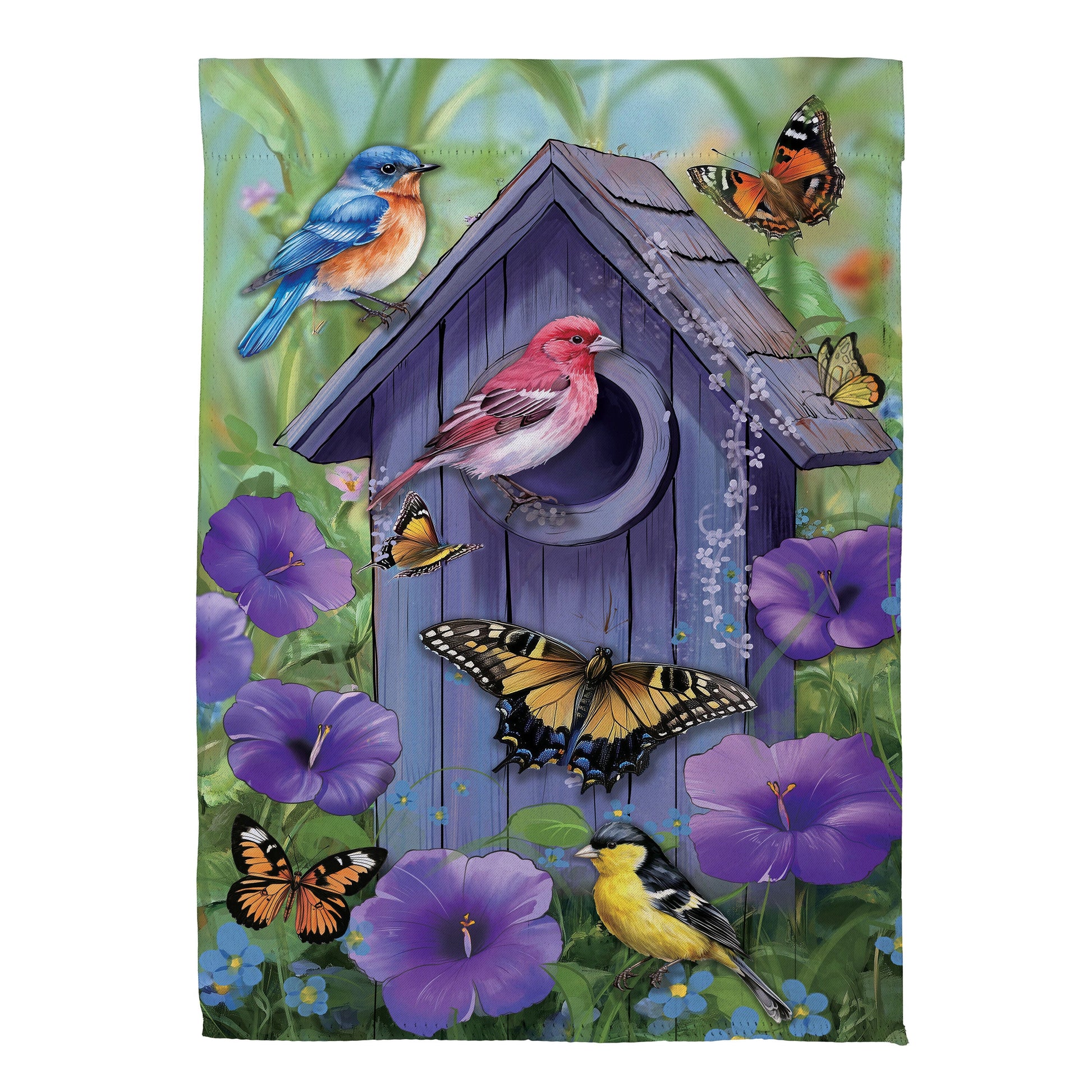 Morning Glory Festival Suede Garden Flag - Tampa Home & Garden Store