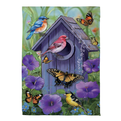 Morning Glory Festival Suede House Flag - Tampa Home & Garden Store