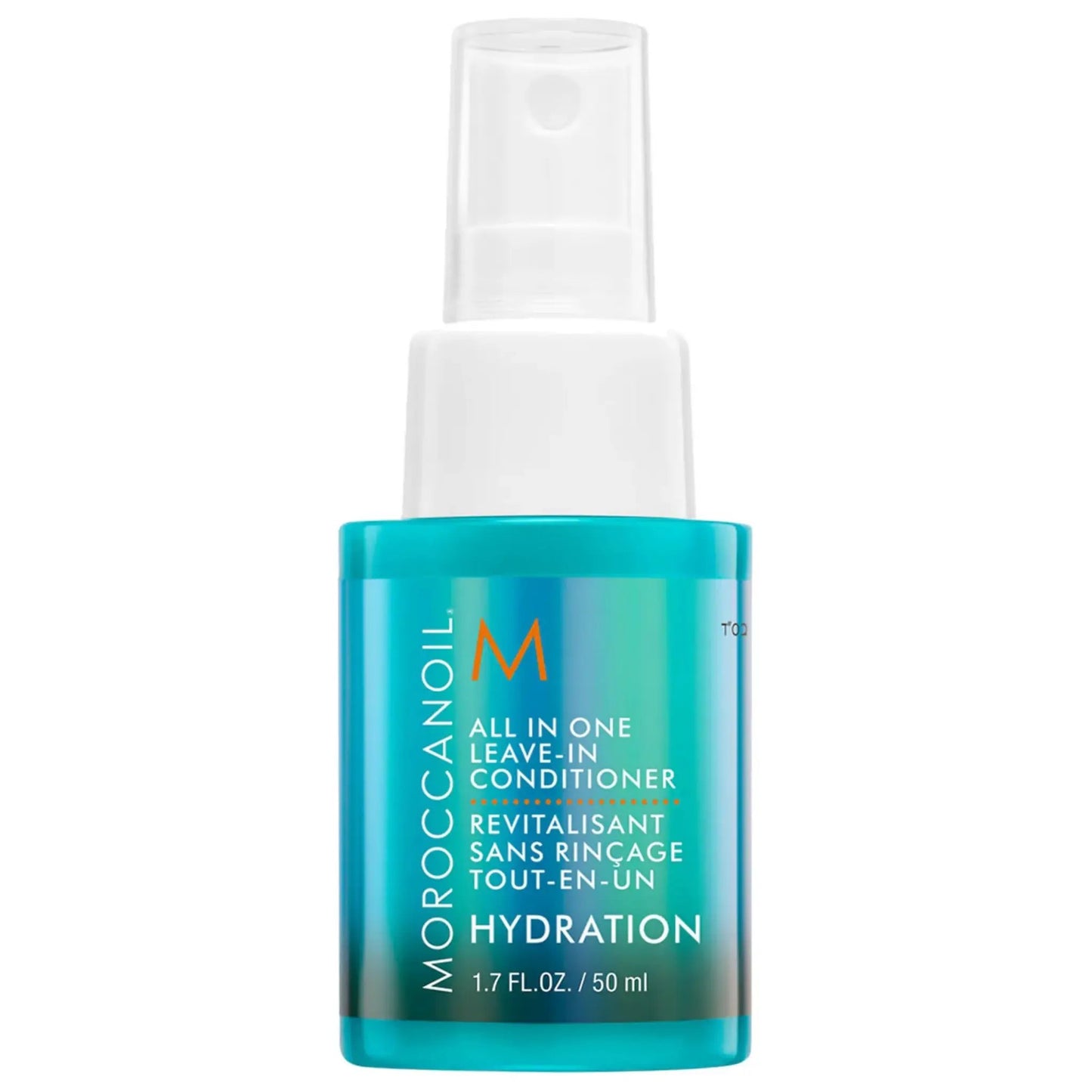 Moroccanoil All-In-One Leave-In Conditioner spray bottle by Nava Beauty with turquoise label on Tampa Home & Garden Store