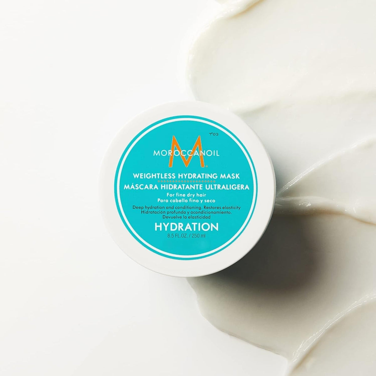 Moroccanoil Weightless Hydrating Mask hair conditioner turquoise-labeled jar on Tampa Home & Garden Store
