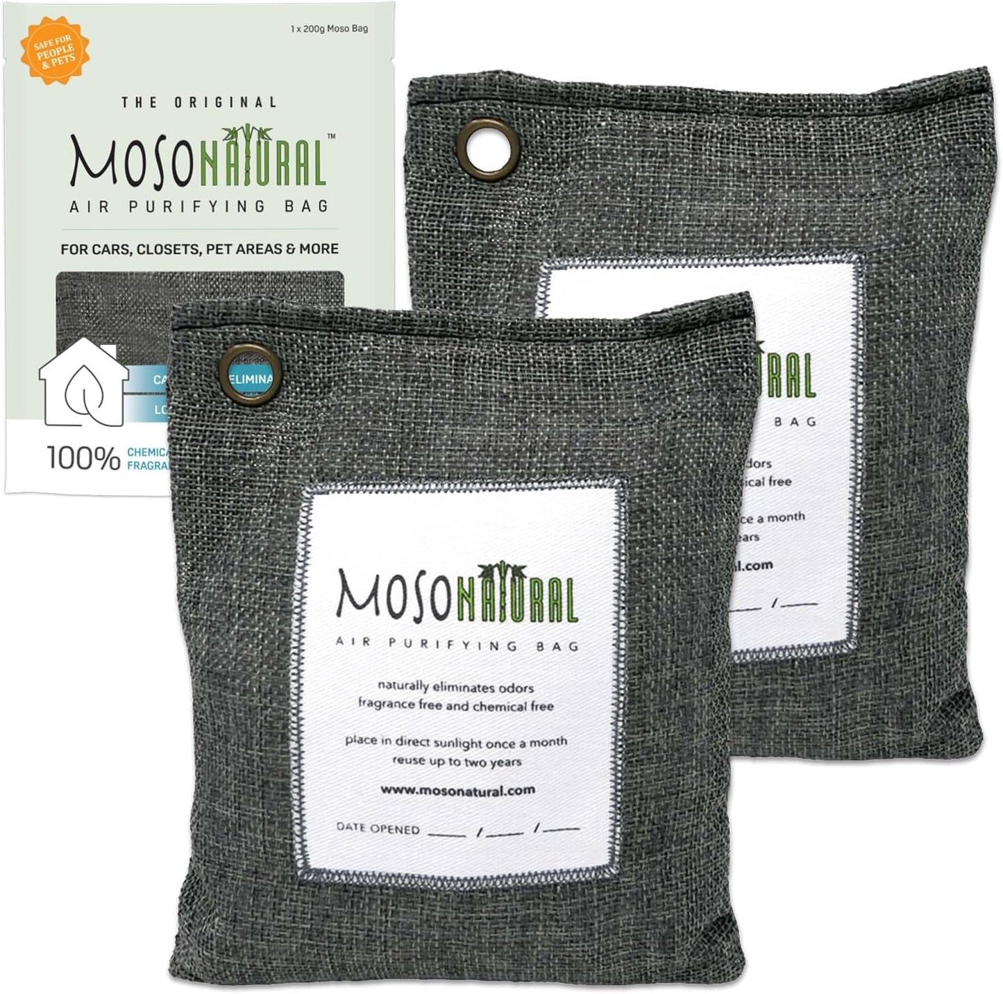 🌿 Moso Natural Bamboo Charcoal Air Purifying Bag – Odor Eliminator & Closet Deodorizer - Tampa Home & Garden Store