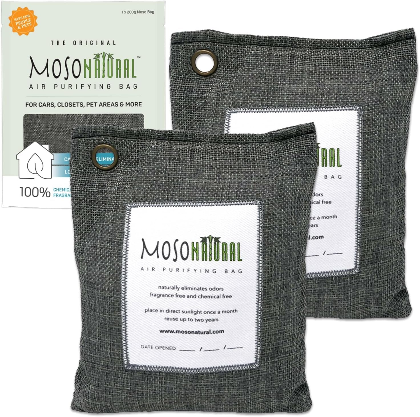 🌿 Moso Natural Bamboo Charcoal Air Purifying Bag – Odor Eliminator & Closet Deodorizer - Tampa Home & Garden Store