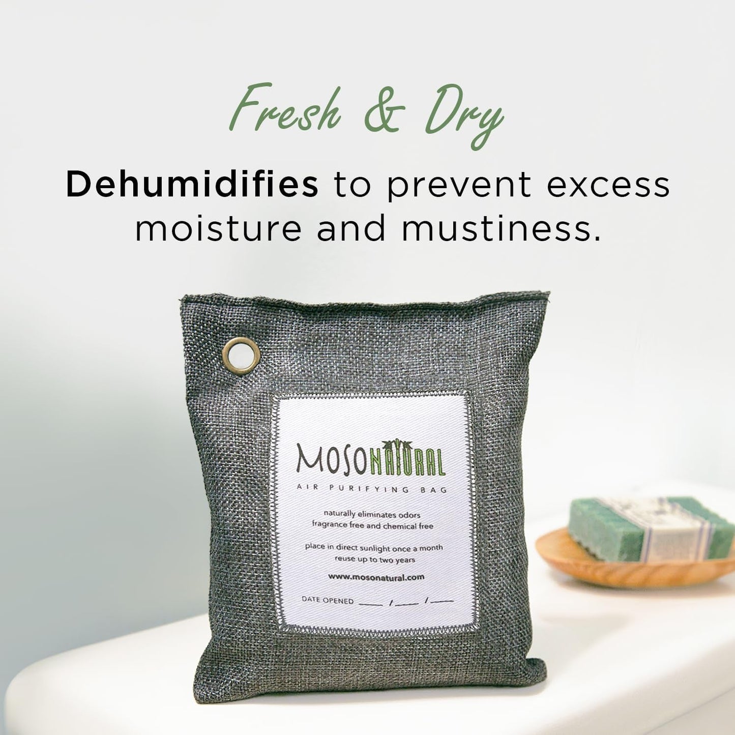 🌿 Moso Natural Bamboo Charcoal Air Purifying Bag – Odor Eliminator & Closet Deodorizer - Tampa Home & Garden Store