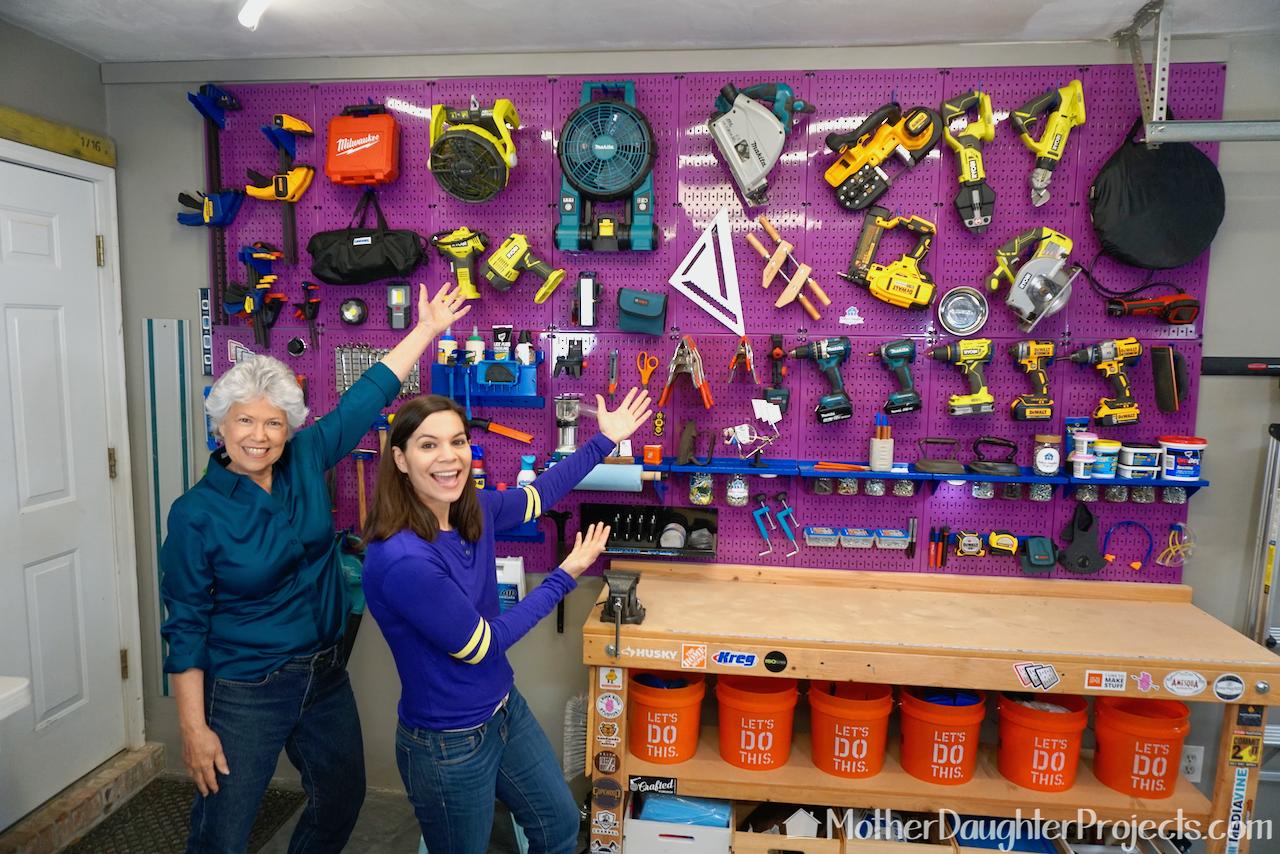 Metal Pegboard Tool Storage Wall Pack of Two