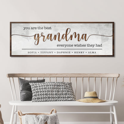 Canvas sign Personalized Grandma Sign II canvas with wood-script grandma Tailored Canvases on Tampa Home & Garden Store