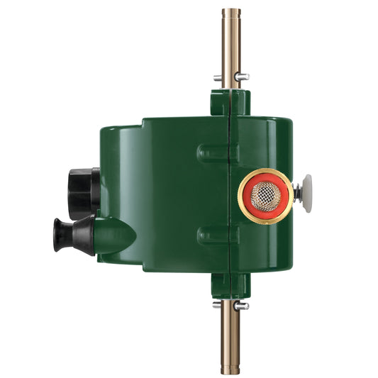 Orbit Traveling Sprinkler Motor Assembly 26025 hose end in green housing with copper shaft on Tampa Home & Garden Store