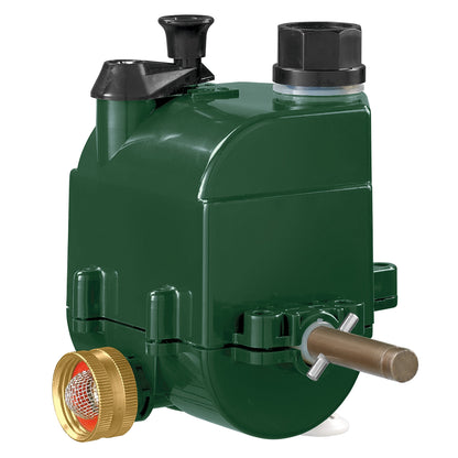 Traveling Sprinkler Motor Assembly 26025 Orbit Irrigation hose end, brass fittings, green body on Tampa Home & Garden Store