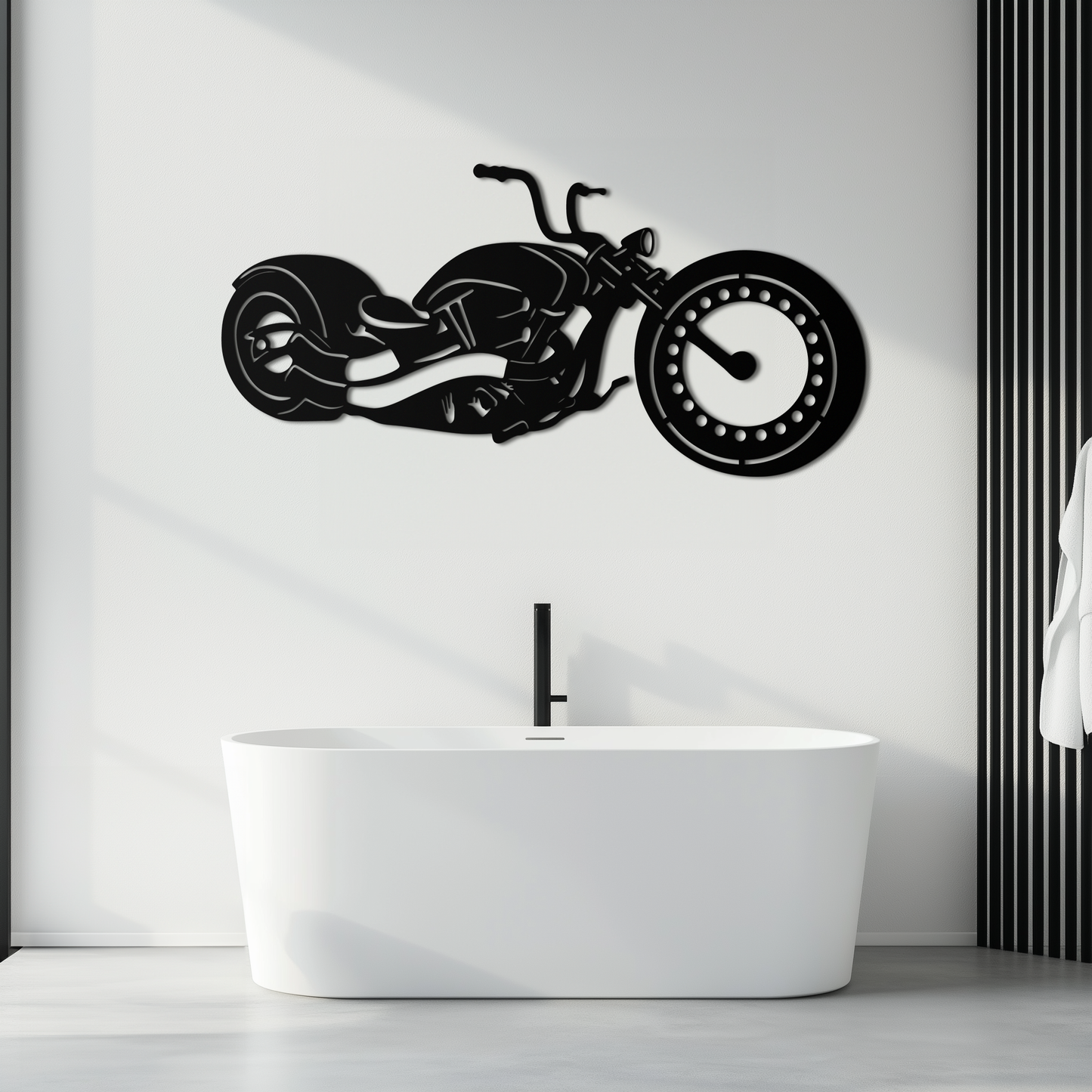 Motorcycle Metal Wall Art - Biker Decor for Garage & Man Cave- KAF172 - Tampa Home & Garden Store