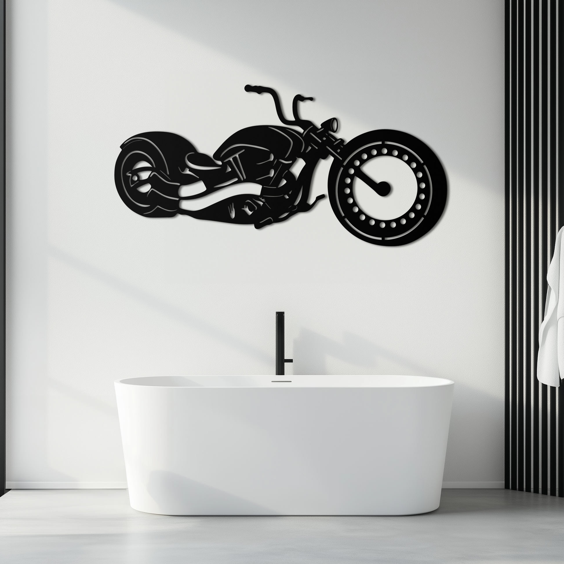 Motorcycle Metal Wall Art - Biker Decor for Garage & Man Cave- KAF172 - Tampa Home & Garden Store