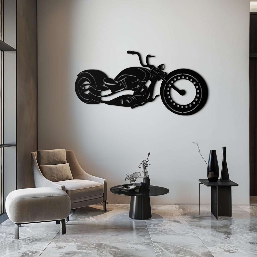 Motorcycle Metal Wall Art - Biker Decor for Garage & Man Cave- KAF172 - Tampa Home & Garden Store