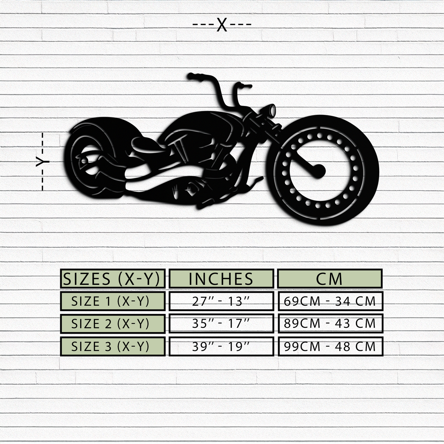 Motorcycle Metal Wall Art - Biker Decor for Garage & Man Cave- KAF172 - Tampa Home & Garden Store