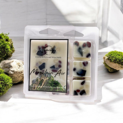 Mountain Air Crystal-Enhanced Premium Coconut-Soy Wax Melts - Tampa Home & Garden Store
