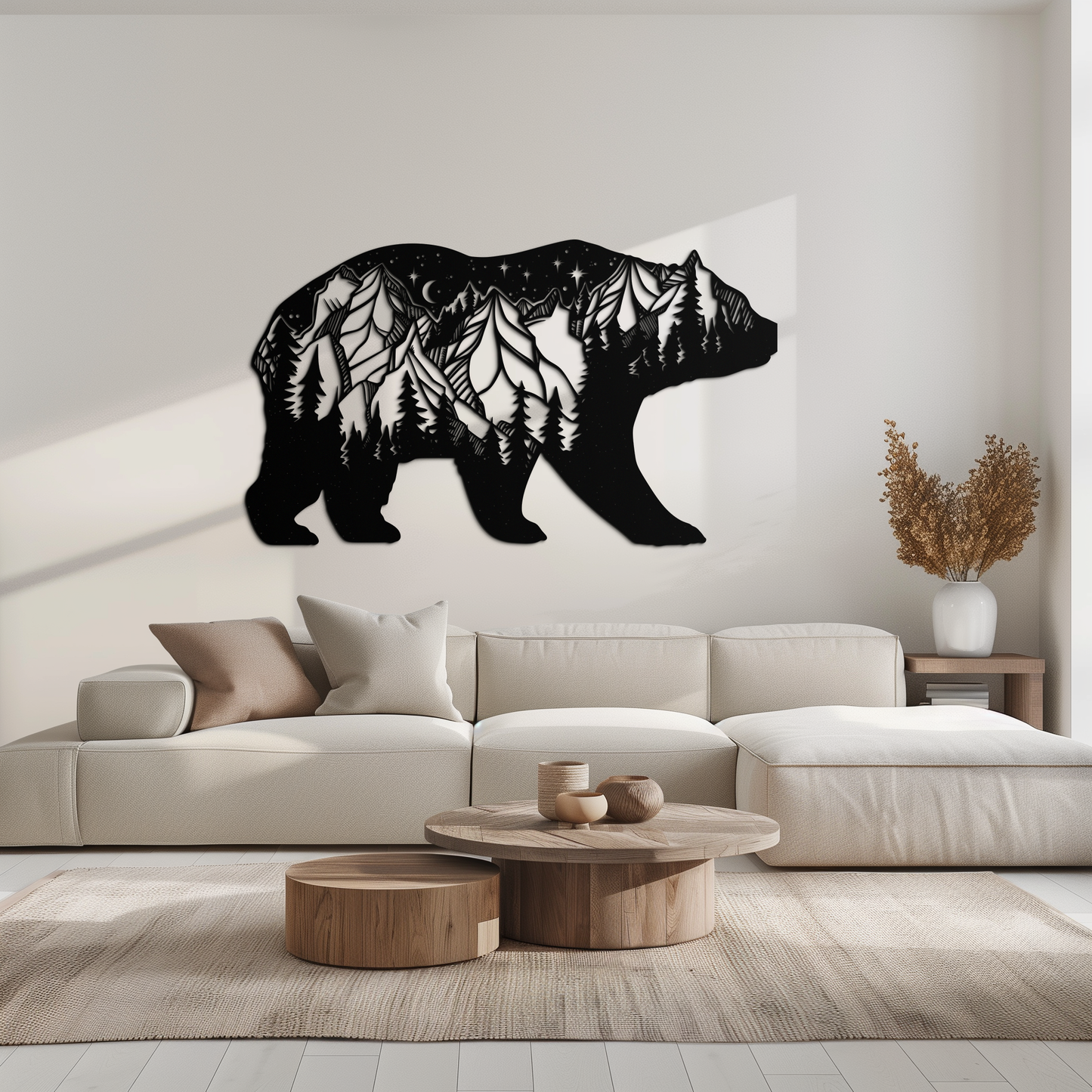 Mountain Bear Metal Wall Art - Nature-Inspired Wildlife Decor - KAF094 - Tampa Home & Garden Store