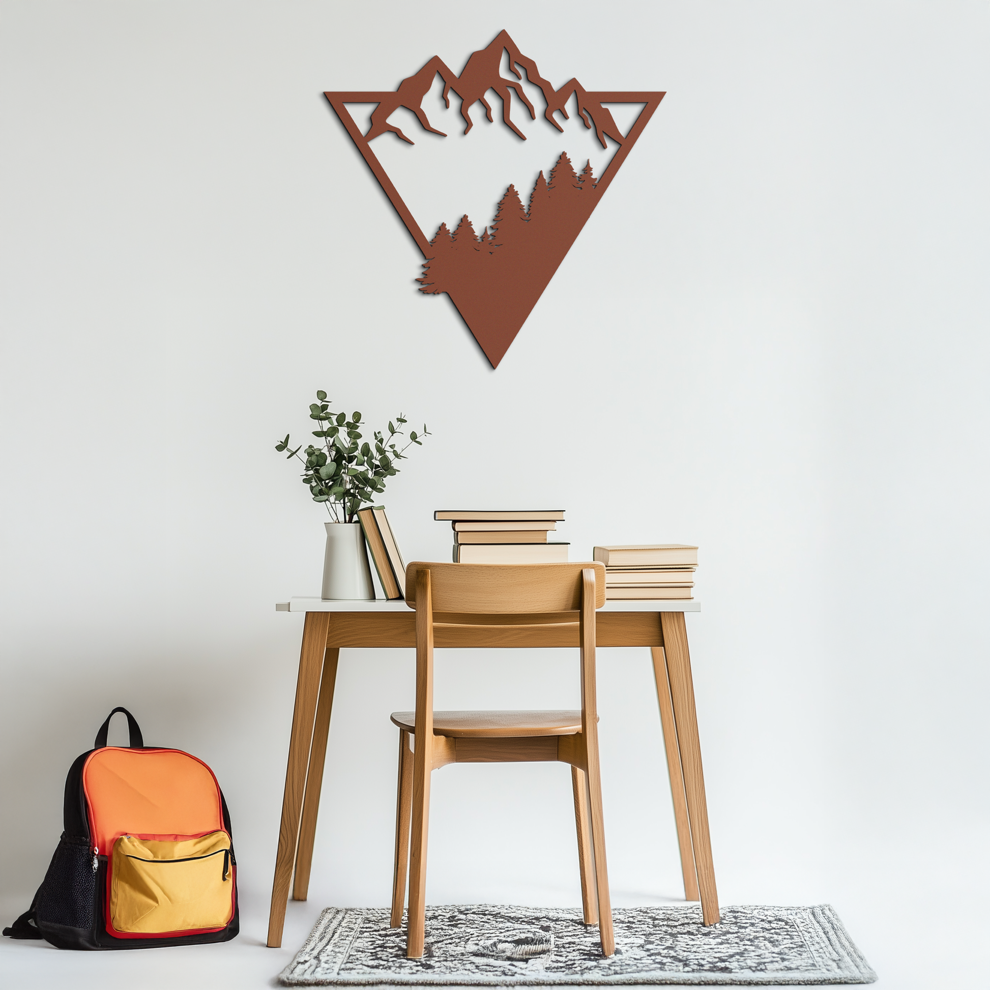 Mountain Forest Metal Wall Art - Geometric Nature Decor- KAF161 - Tampa Home & Garden Store