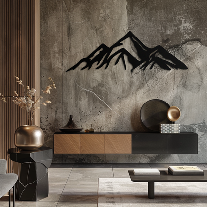 Mountain Metal Wall Art - Majestic Peak Silhouette Decor- KAF286 - Tampa Home & Garden Store