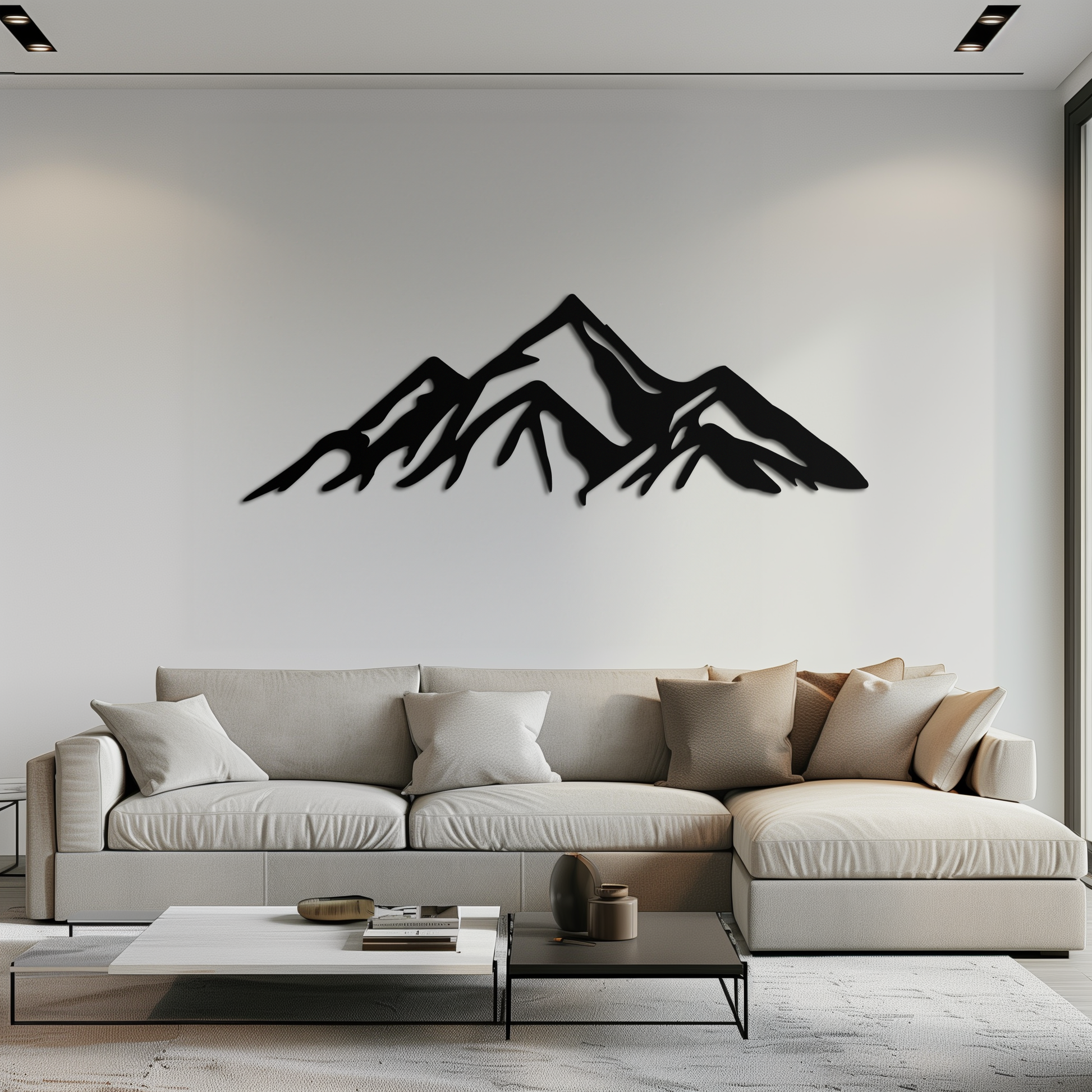 Mountain Metal Wall Art - Majestic Peak Silhouette Decor- KAF286 - Tampa Home & Garden Store
