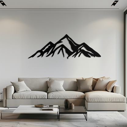 Mountain Metal Wall Art - Majestic Peak Silhouette Decor- KAF286 - Tampa Home & Garden Store