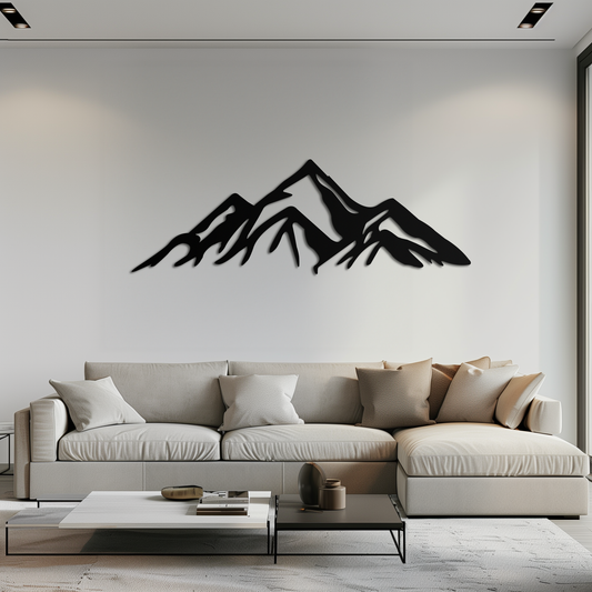 Mountain Metal Wall Art - Majestic Peak Silhouette Decor- KAF286 - Tampa Home & Garden Store