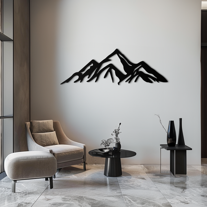 Mountain Metal Wall Art - Majestic Peak Silhouette Decor- KAF286 - Tampa Home & Garden Store