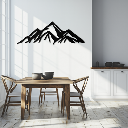 Mountain Metal Wall Art - Majestic Peak Silhouette Decor- KAF286 - Tampa Home & Garden Store