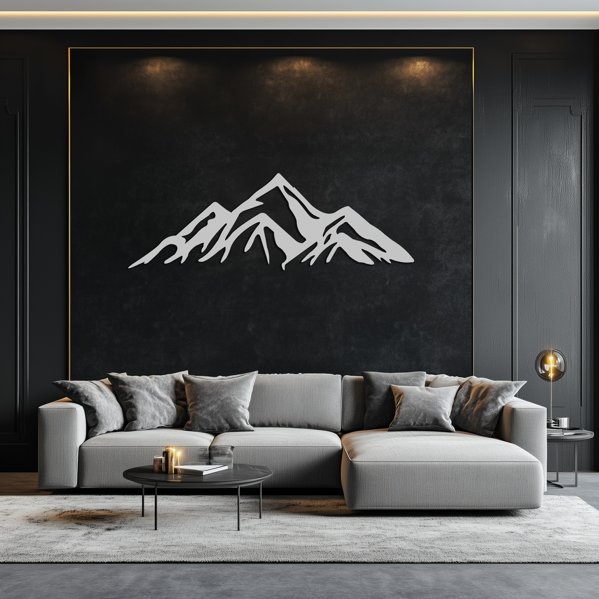 Mountain Metal Wall Art - Majestic Peak Silhouette Decor- KAF286 - Tampa Home & Garden Store