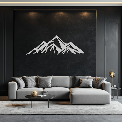 Mountain Metal Wall Art - Majestic Peak Silhouette Decor- KAF286 - Tampa Home & Garden Store