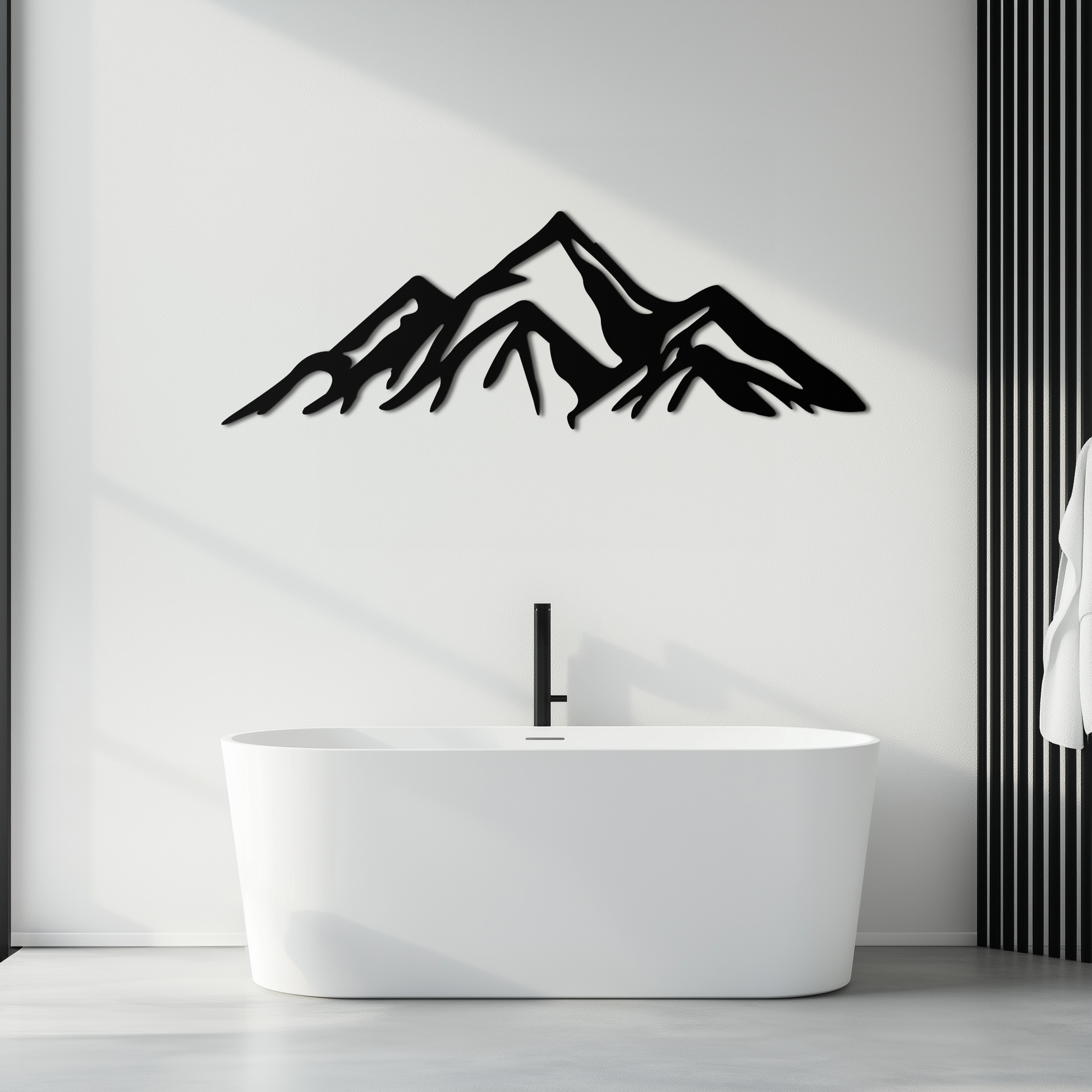 Mountain Metal Wall Art - Majestic Peak Silhouette Decor- KAF286 - Tampa Home & Garden Store