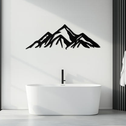 Mountain Metal Wall Art - Majestic Peak Silhouette Decor- KAF286 - Tampa Home & Garden Store