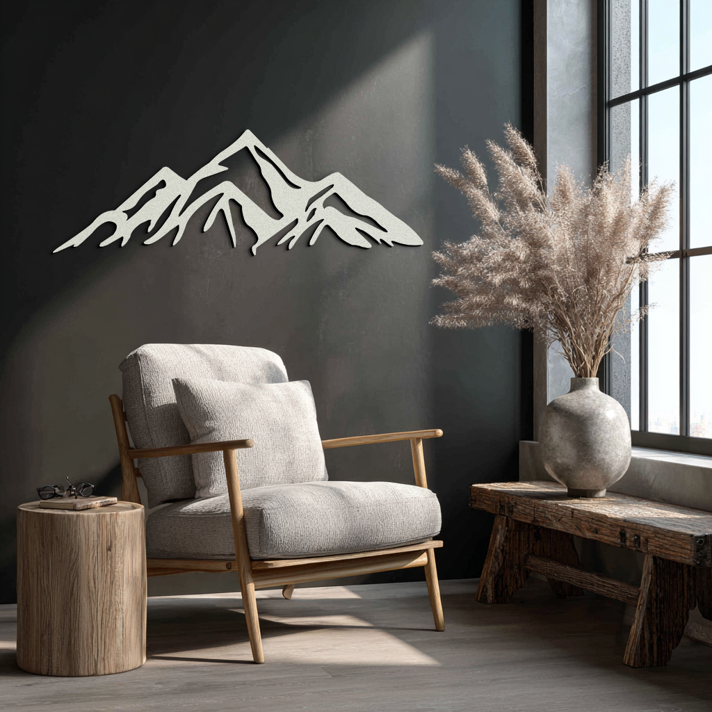 Mountain Metal Wall Art - Majestic Peak Silhouette Decor- KAF286 - Tampa Home & Garden Store