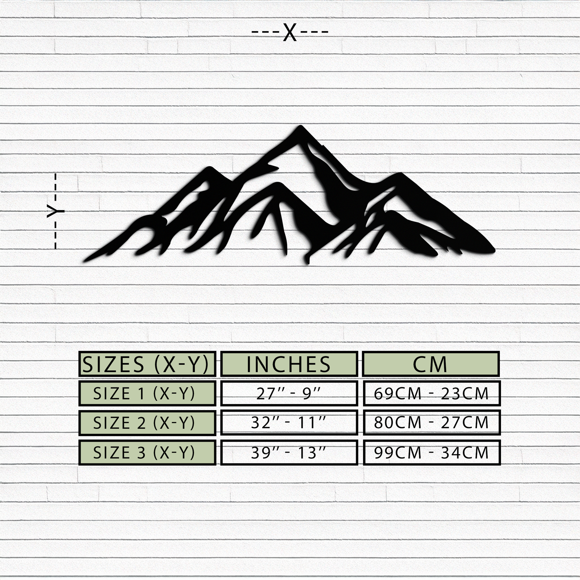 Mountain Metal Wall Art - Majestic Peak Silhouette Decor- KAF286 - Tampa Home & Garden Store