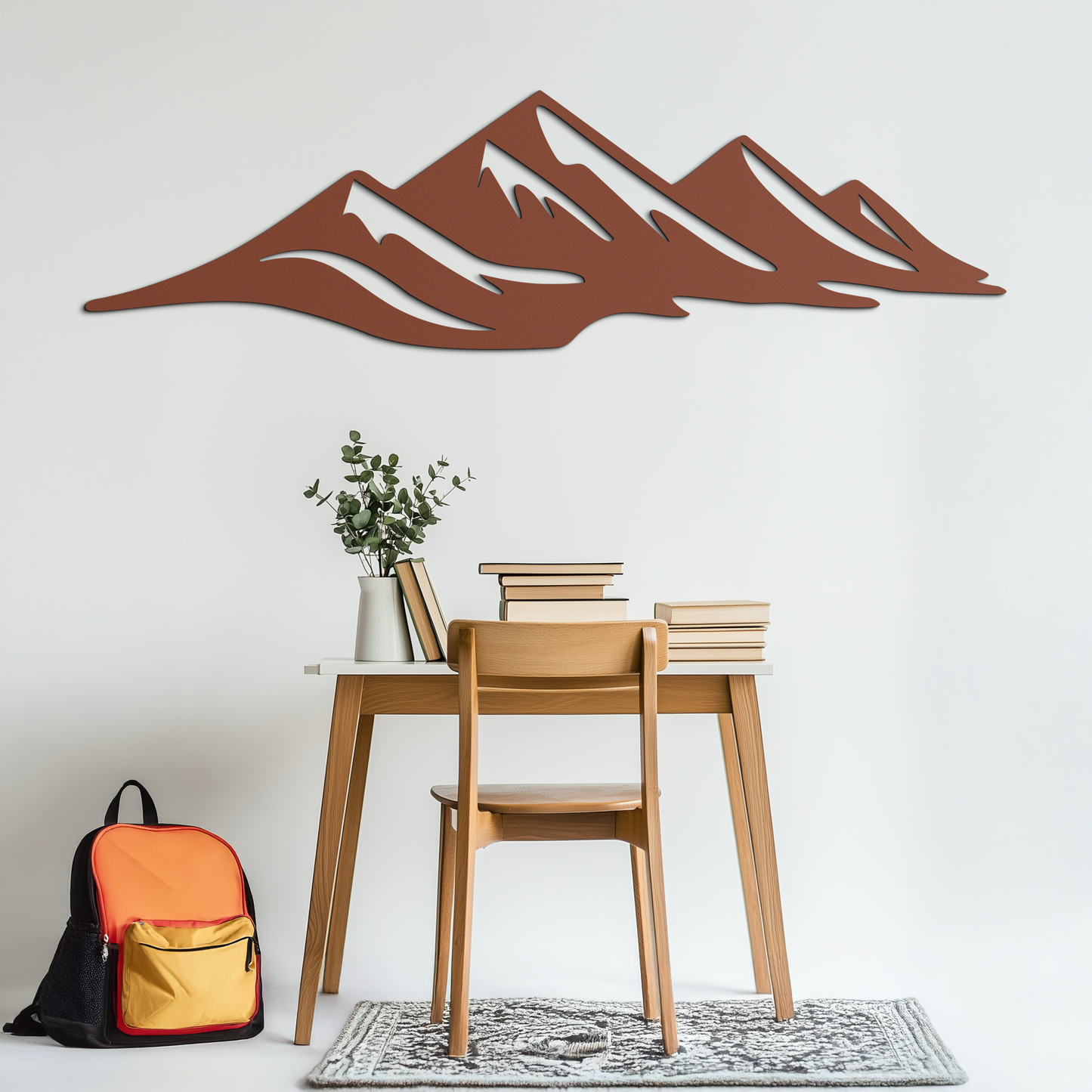 Mountain Silhouette Metal Wall Art – Horizontal Nature-Inspired Panel Decor- KAF627 - Tampa Home & Garden Store
