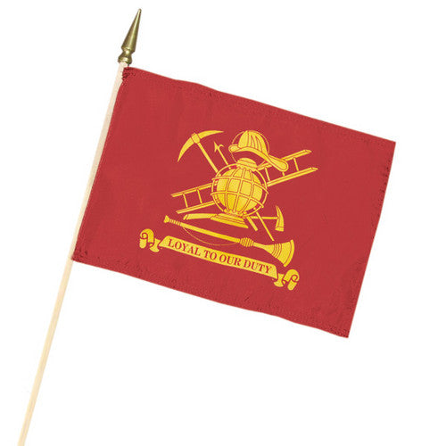 Mounted Firefighter Grave Marker Flag 12"x18" - Tampa Home & Garden Store