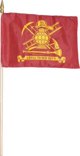 Mounted Firefighter Grave Marker Flag 12"x18" - Tampa Home & Garden Store