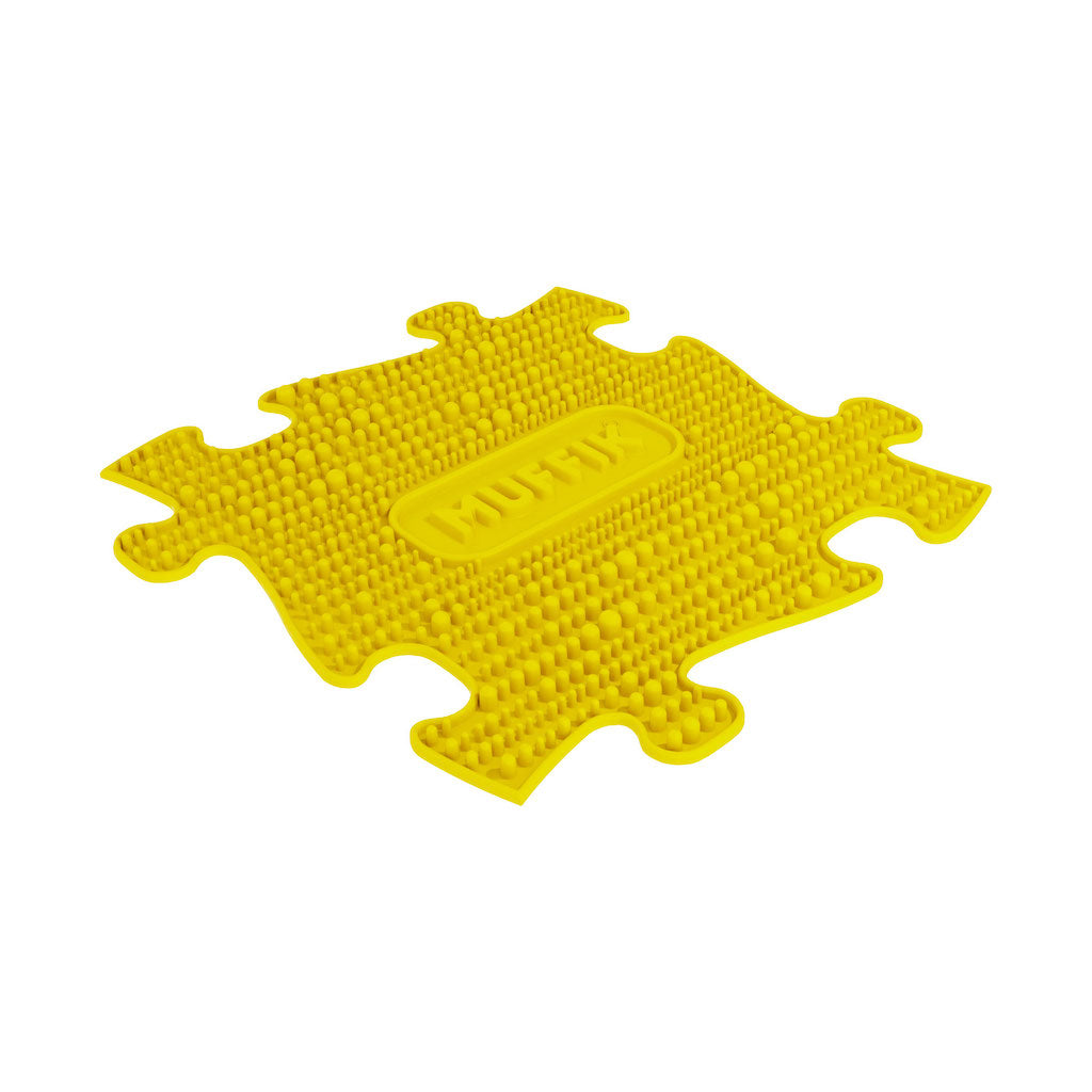 Tots Sensory Playmat tile in yellow with textured studs and interlocking edges TINNITOTS on Tampa Home & Garden Store