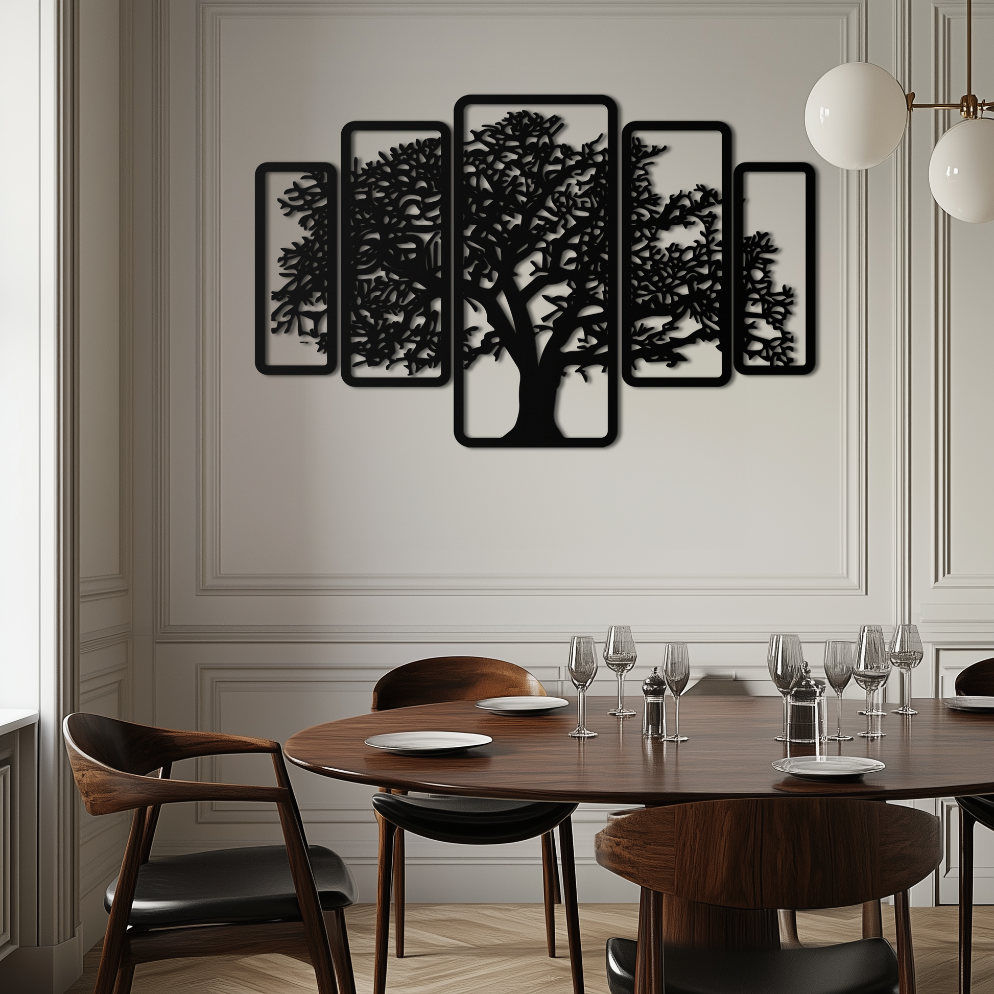 Multi-Panel Tree Metal Wall Art – Nature-Inspired Decor - KAF213 - Tampa Home & Garden Store