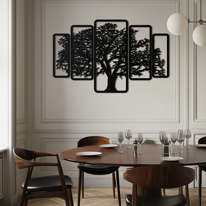 Multi-Panel Tree Metal Wall Art – Nature-Inspired Decor - KAF213 - Tampa Home & Garden Store