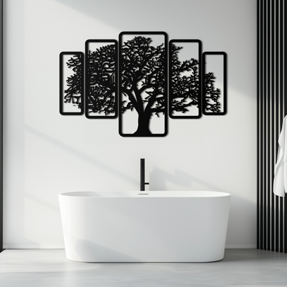 Multi-Panel Tree Metal Wall Art – Nature-Inspired Decor - KAF213 - Tampa Home & Garden Store