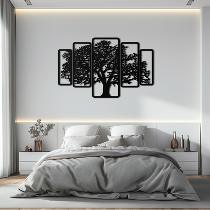Multi-Panel Tree Metal Wall Art – Nature-Inspired Decor - KAF213 - Tampa Home & Garden Store