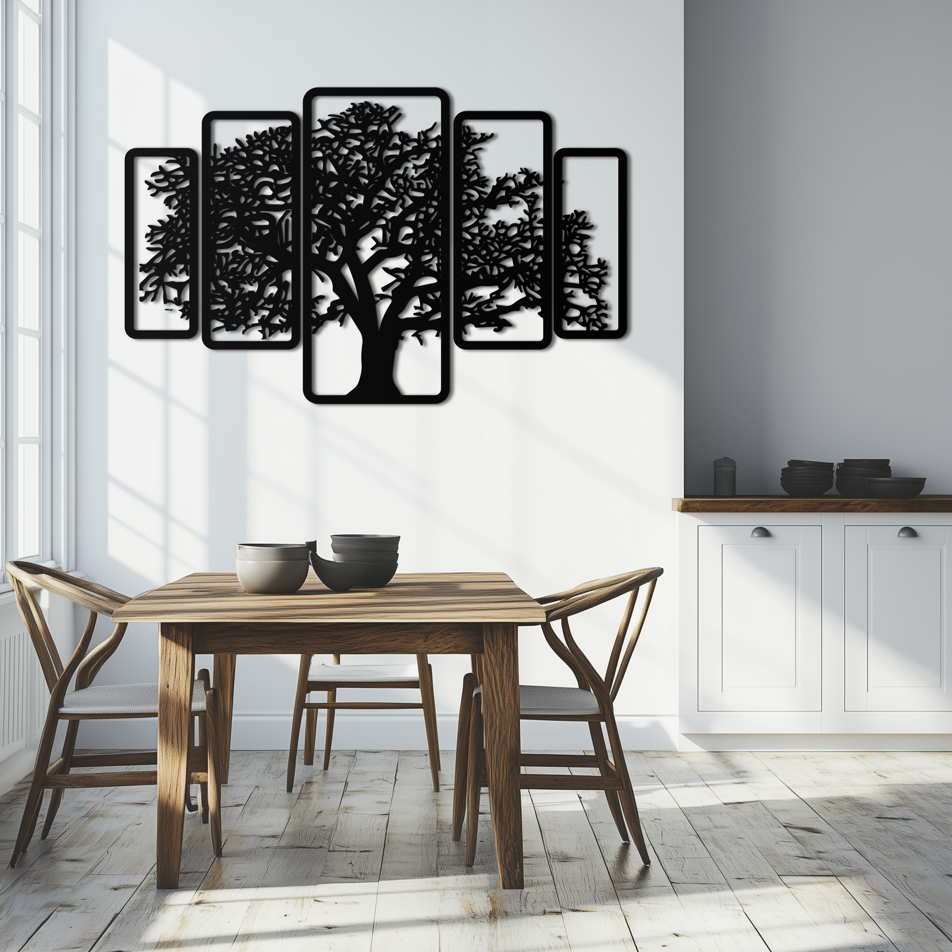 Multi-Panel Tree Metal Wall Art – Nature-Inspired Decor - KAF213 - Tampa Home & Garden Store
