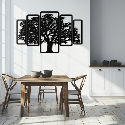 Multi-Panel Tree Metal Wall Art – Nature-Inspired Decor - KAF213 - Tampa Home & Garden Store