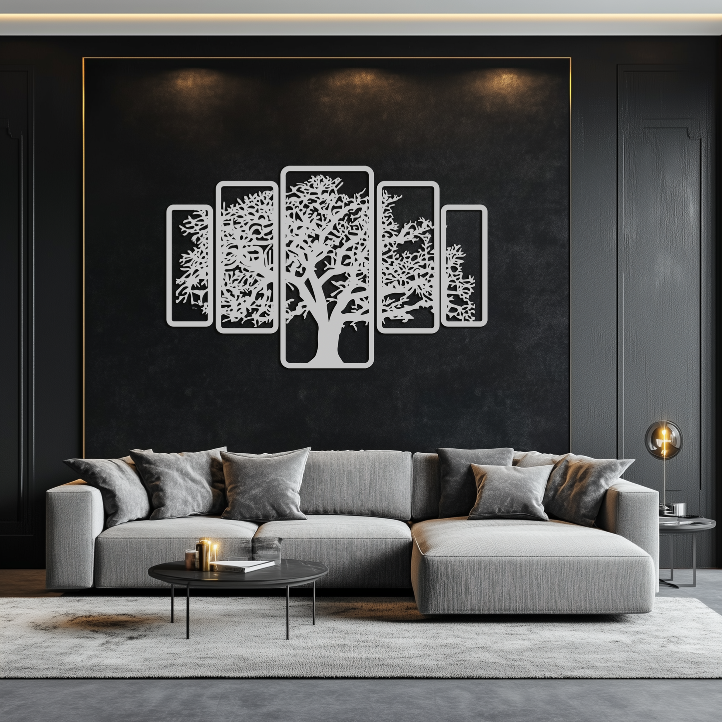 Multi-Panel Tree Metal Wall Art – Nature-Inspired Decor - KAF213 - Tampa Home & Garden Store